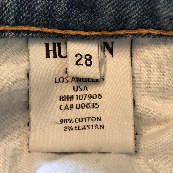 Hudson Low Rise Vintage Wash Distressed Flare Leg Boho Jeans - Picture 11 of 11